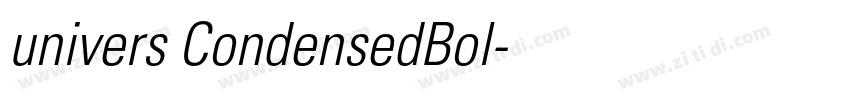 univers CondensedBol字体转换